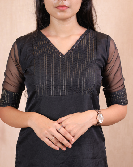 Organza Party Kurti Set-EC023