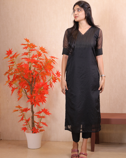 Organza Party Kurti Set-EC023