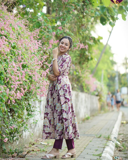 EC131 – Floral Jaipur Cotton Kurti Set – Effortless Everyday Elegance 🌸
