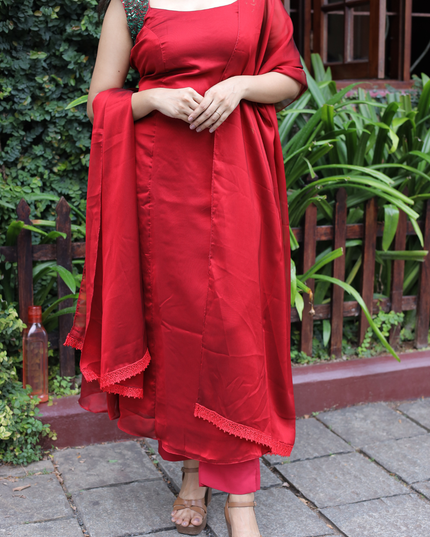 Silky Georgette A- line  Set  – EC089