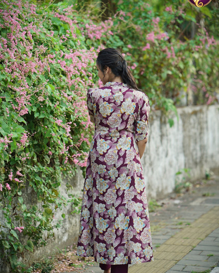 EC131 – Floral Jaipur Cotton Kurti Set – Effortless Everyday Elegance 🌸