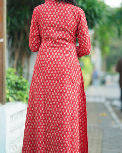 EC130 — Crimson Red Cotton Set – Timeless Everyday Charm ❤️
