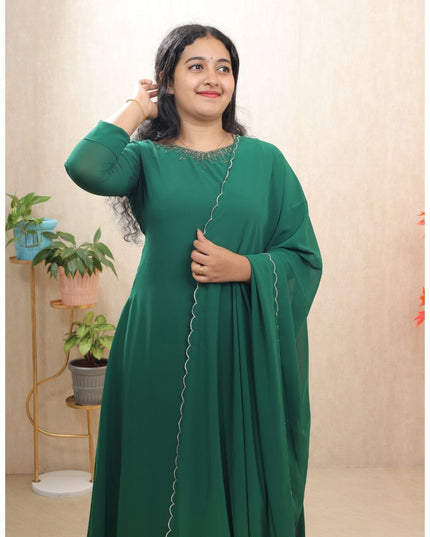 Handwork Bloomy Smooth Georgette 3-Piece Set -EC093