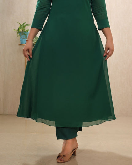 Handwork Bloomy Smooth Georgette 3-Piece Set -EC093