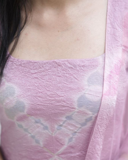 EC125 - Baby Pink Butterfly Net Dupatta Set